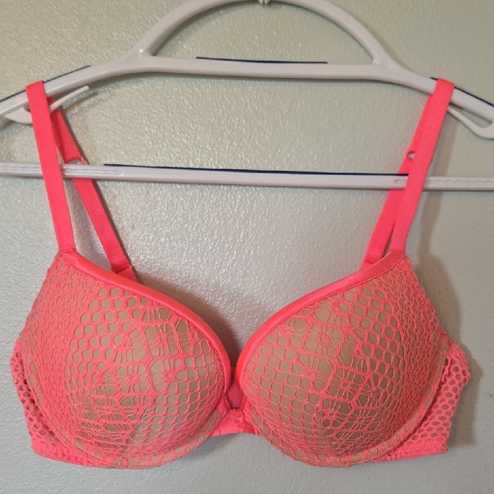 Victoria's Secret | Bright Pink Lace Bra Size 36C